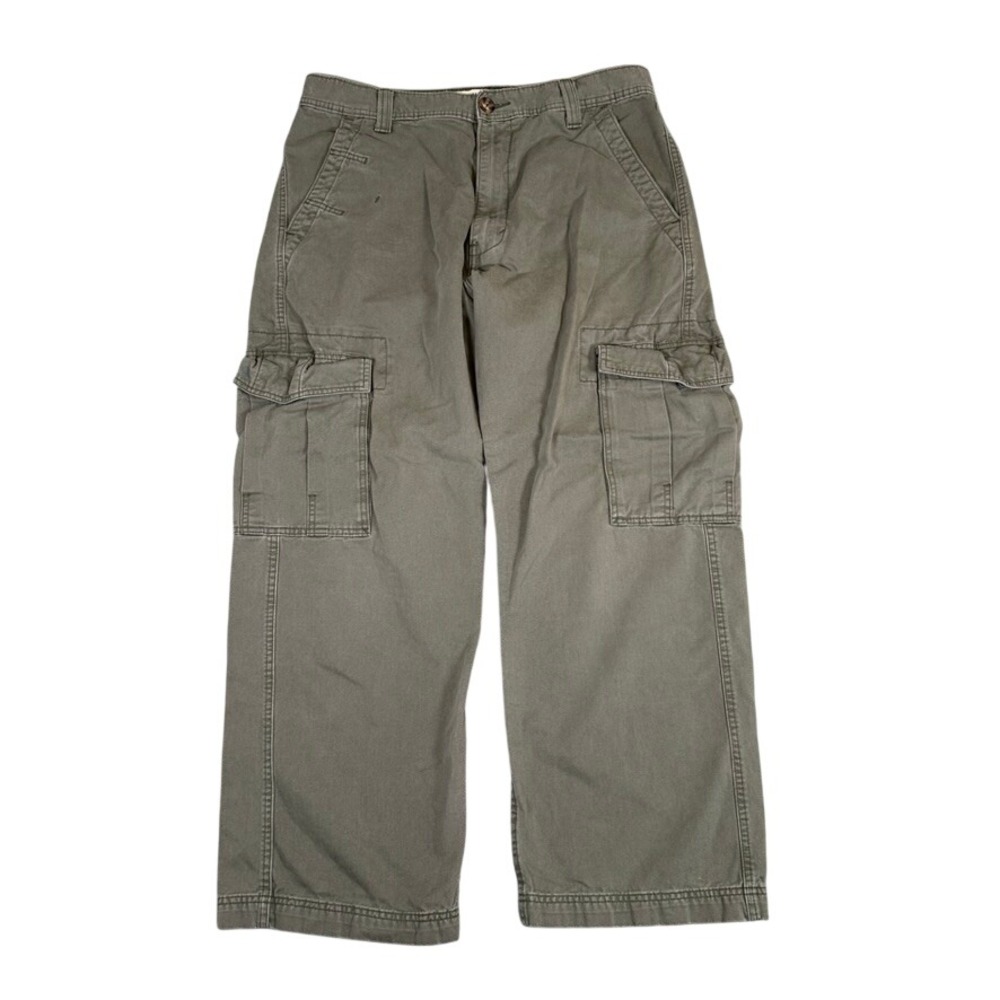 Levis Cargo Loose Straight Pants Mens 36x30 Olive Green Cotton Utility Trousers
